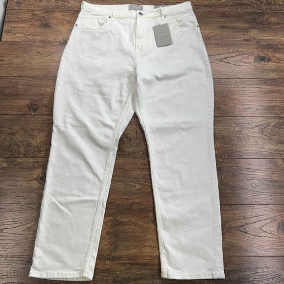 Everlane Jeans Womens 33 90sCheeky Straight Jean High Rise Straight Regular Bone - Picture 4 of 8